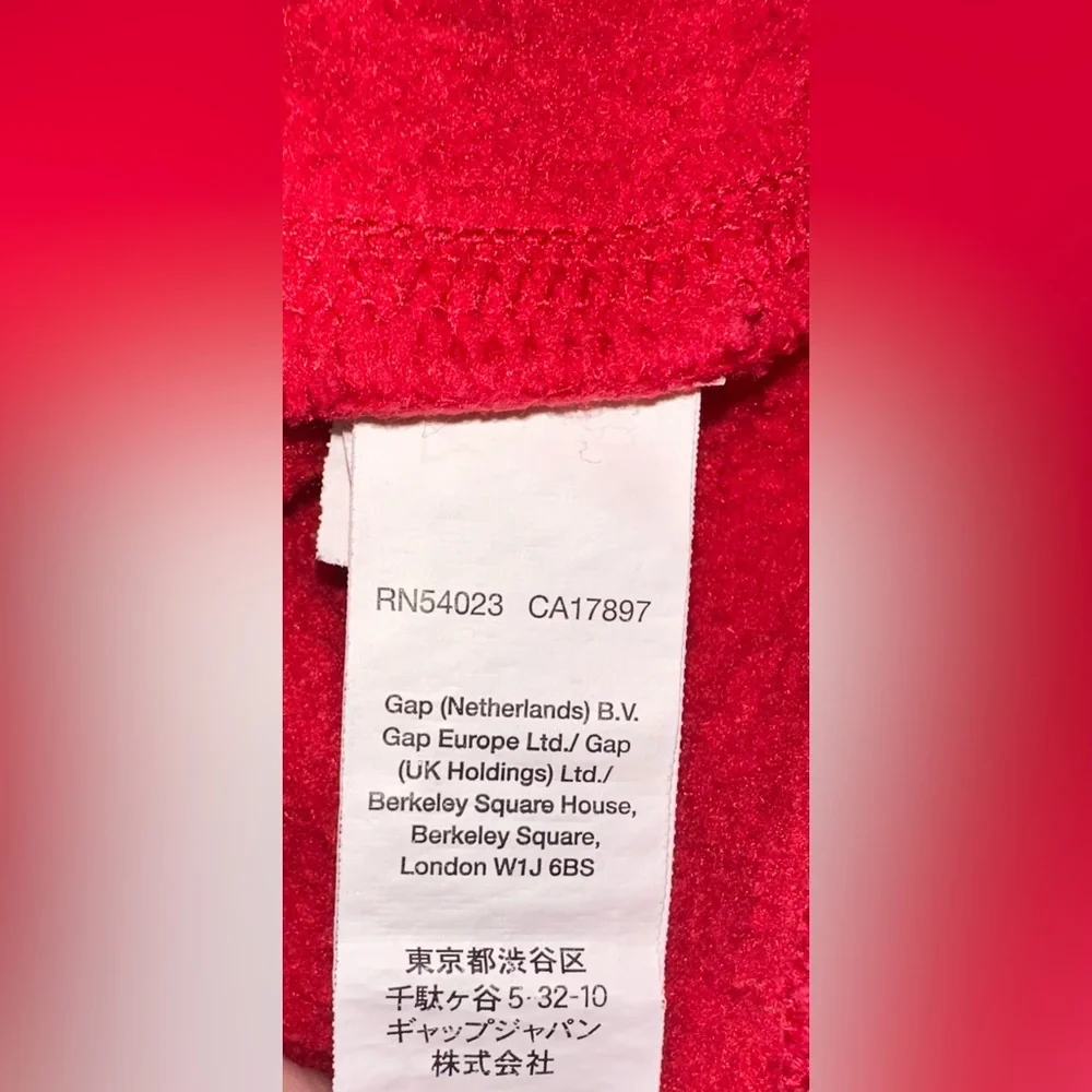 Gap‎ Kids Red Embroidered Hoodie Size Youth Small